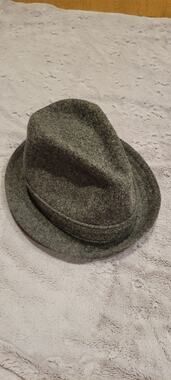 Kangol Wool Player Hat Gray Fedora Trilby Medium Wool Blend 6447BC British style